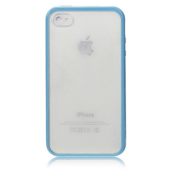 Hard Matte Frosted Clear Back TPU Bumper Frame Case For iPhone 4 4S