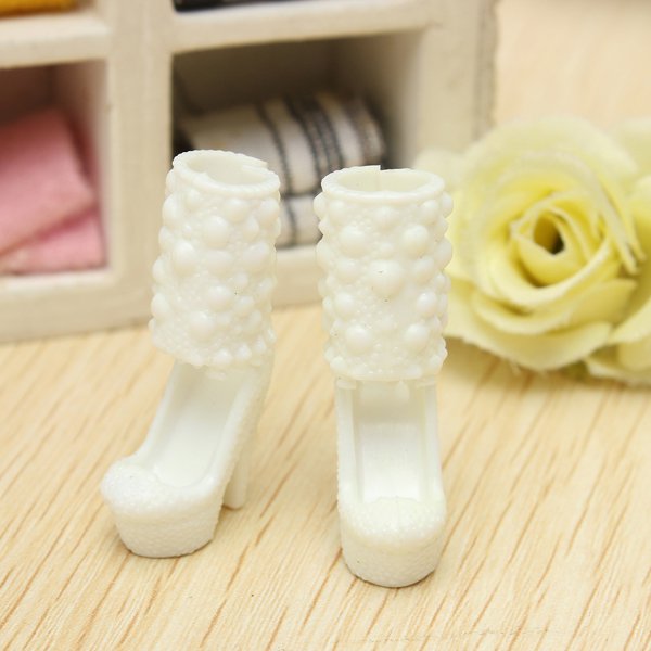 16 Pairs Fashion Dolls Shoes Heels Sandals Set for Barbie Doll