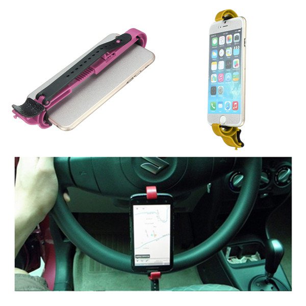Steering Wheel Cradle Holder Smart Clip Car Mount For Mobile Phone