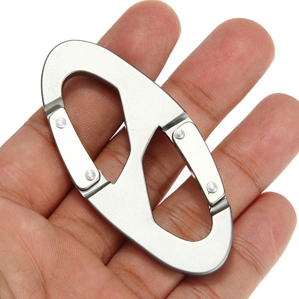 Aluminum Carabiner Snap Clip Hook Keychain Hiking Bottle Buckle