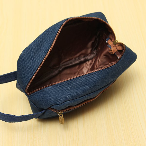 Pencil Pen Case Makeup Brushes Bag Cosmetic Canvas Pouch Handbag