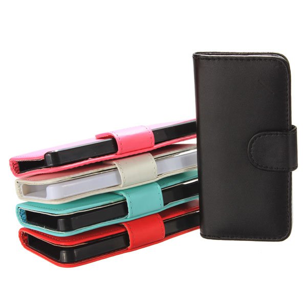 Magnetic Flip Folio Leather Wallet Case Cover For iPhone5