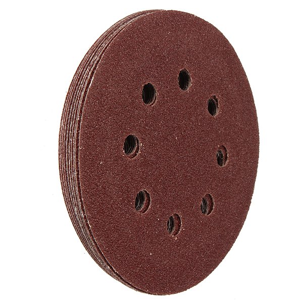 10Pcs 8 Holes Mixed Discs Sanding Sheet Hook Sander Sandpaper