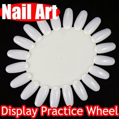 5x 3D Nail Art False Fake Tips Display Practice Tool Wheel