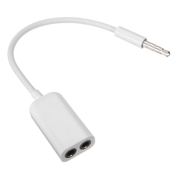3.5mm 1 To 2 Jack Audio Splitter Cable For iPad iPhone 4 4G 4S 4GS 3G