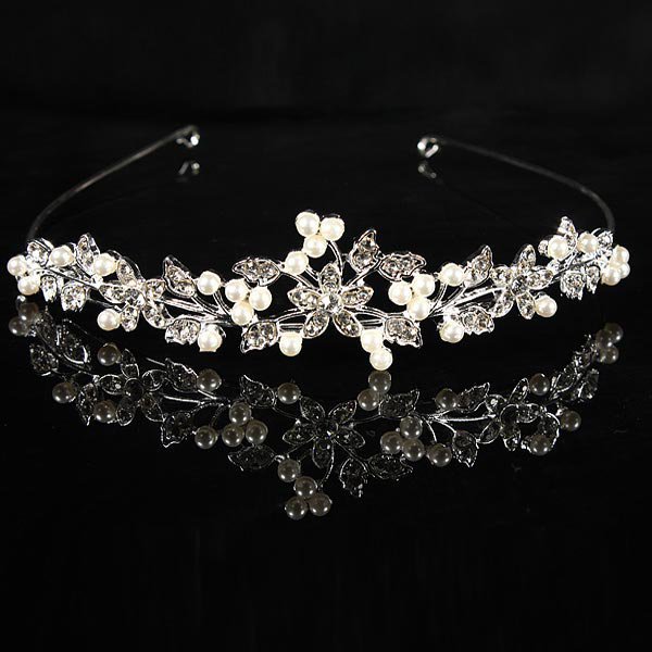 Metal Crystle Flower Wedding Bridal Tiara Alloy Prom Party Head Band