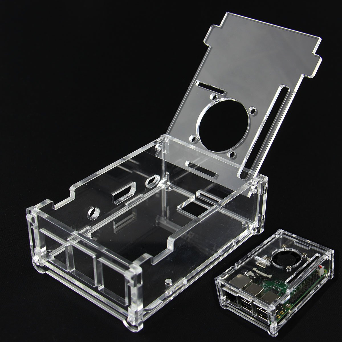 DIY Transparent V32 Version Acrylic Case For Raspberry Pi 2 Model B&B+