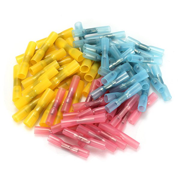 25pcs Heat Shrink Wire Crimp Terminals BUTT Waterproof Connectors Tube