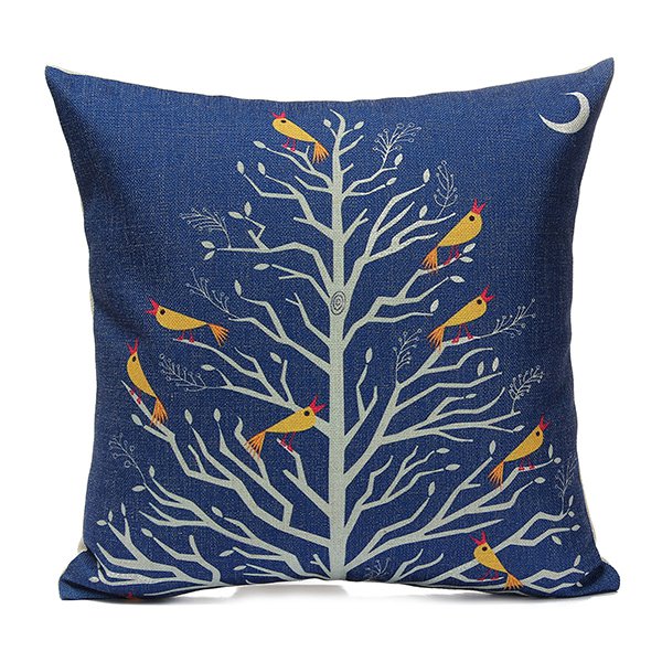 Linen Retro Animal Pillow Case Home Soft Decor Cushion Cover