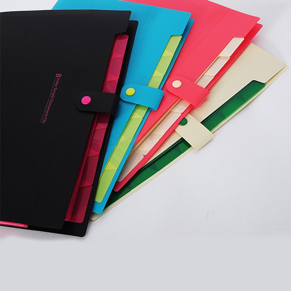 Plastic 8 Layers A4 Paper File Folder Cover Document Office Supplies