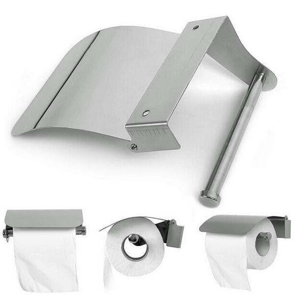 Stainless Steel Bathroom Roll Paper Tissue Holder Box