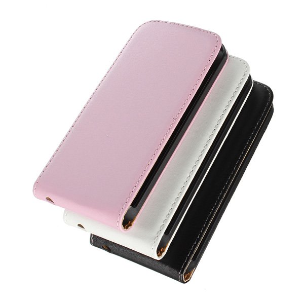 Vertical Genuine Pouch Flip Leather Case Cover For iphone 5C