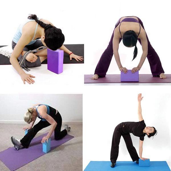 Yoga Block Foaming Foam Brick Home Exercise Tool Purple