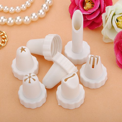 Cake Decorating Icing Piping Syringe 8 Nozzles Tool