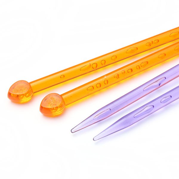 7 Pairs Candy Color Crochet Hook Plastic Scarf Knitting Needles