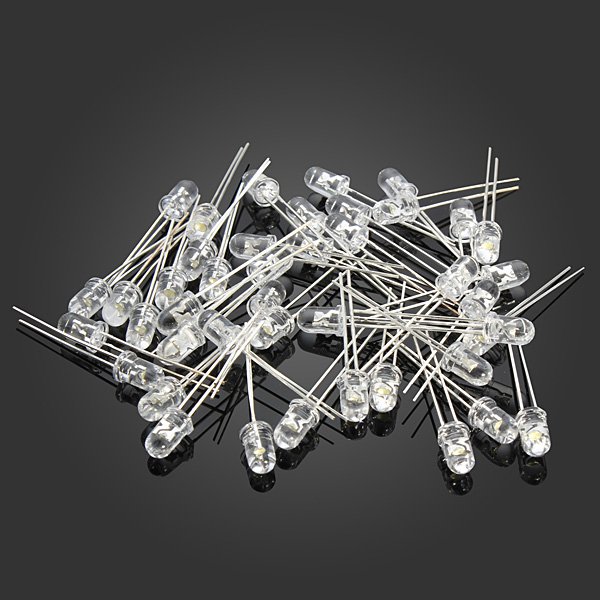 500Pcs 5 Colors 5mm F5 Ultra Bright Round LED Diode Kit Red / Green / Blue / White / Yellow