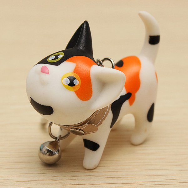 Cute Cat Kitten with Bell Key Chains Keychain
