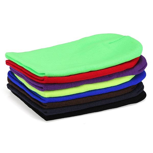 New Men Women Winter Solid Color Plain Knitted Ski Beanie Hat