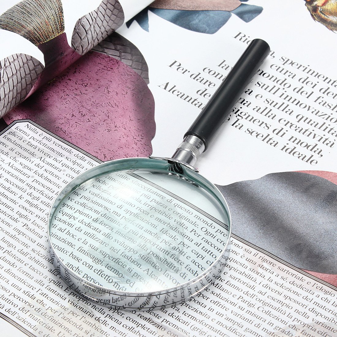 5X Handheld Hand Held Magnifying Glass Lens 75mm
