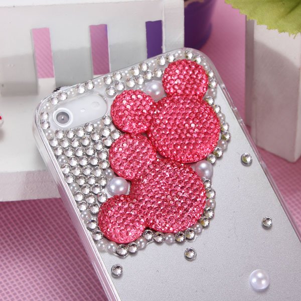 Lovely Cartoon Mouse Sparkle Crystal Diamond Case For iPhone 5