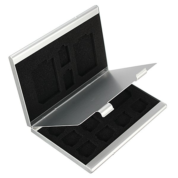 13 In 1 Portable Aluminum Storage Box Case Holder Protector For TF SD Card