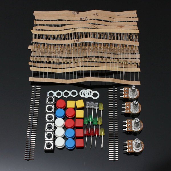 Electronic Parts Component Resistors Switch Button Kit For Arduino