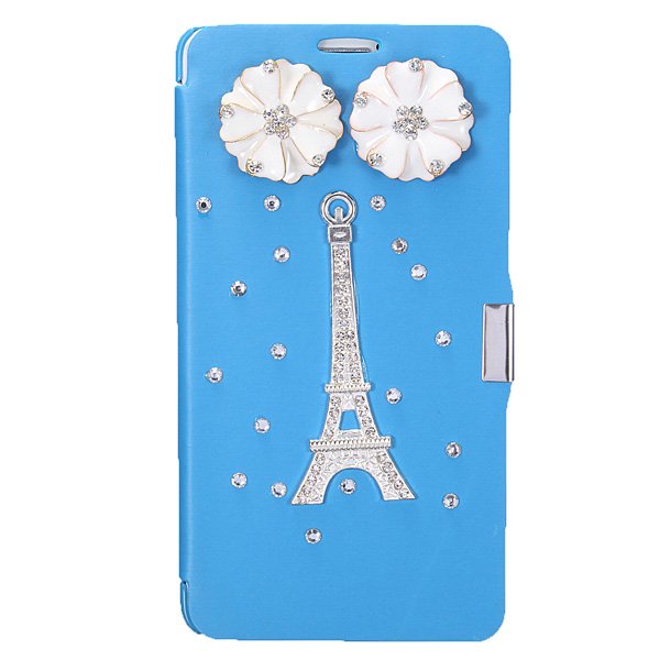 Bling Glitter Diamond Flip Leather Case For Samsung Galaxy Note 4