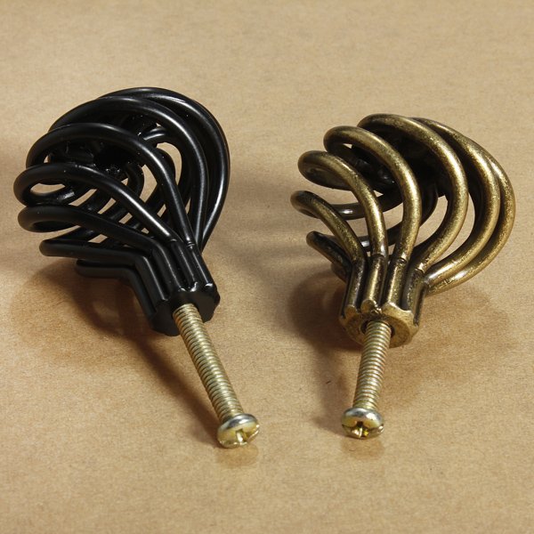 Cabinet Drawer Cupboard Birdcage Knob Door Spiral Pull Handle