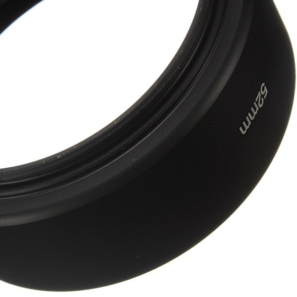 52mm Screw Mount Standard Metal Lens Hood For Canon Nikon Pentax