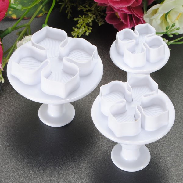 3pcs Laurustinus Cake Decorating Cutter Flower Mold