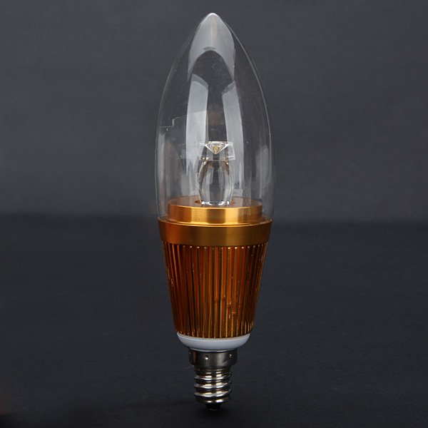 E12 5W Warm White High Power LED Candle Light Bulb 85-240V