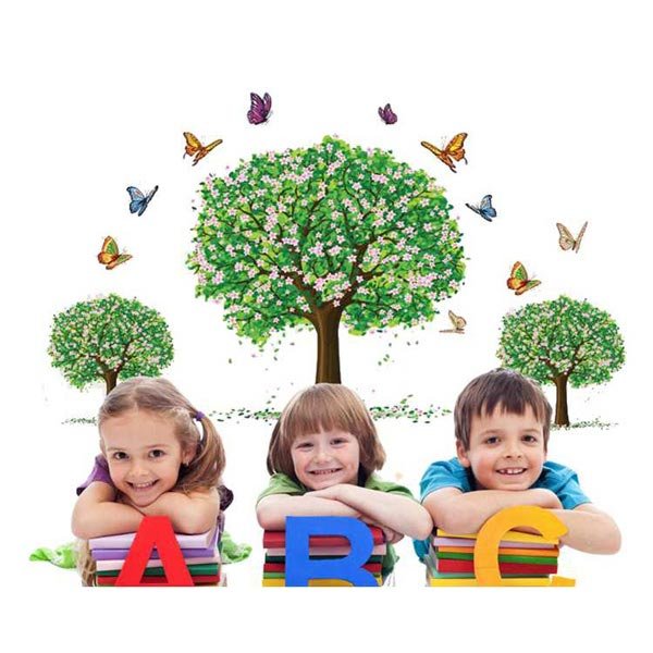 Happy Tree Removable PVC Wall Sticker Wallpaper 2190
