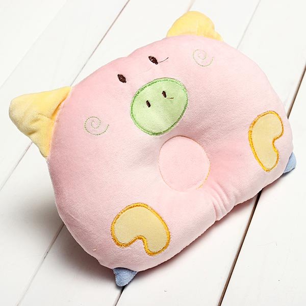 Newborn Baby Round Pillow Sleeping Support Prevent Flat Head Cushion