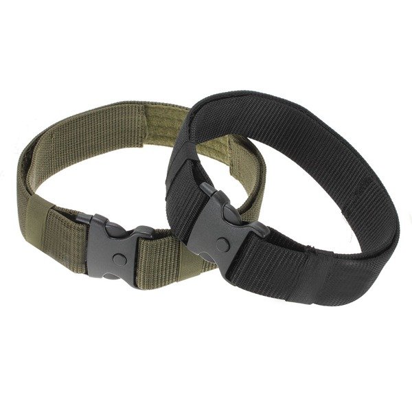 Military Police Adjustable Fastener Dual-Safety Tactical Nylon Belt