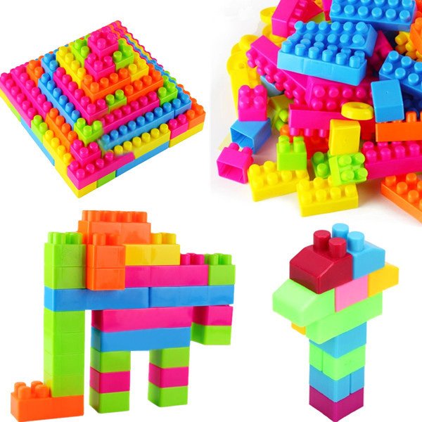80Pcs Building Block Toy Kids Puzzle Educational Plastic Toy