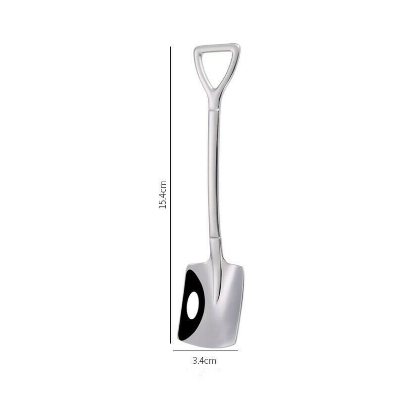 Stainless Steel Iron Shovel Spoon Coffee Ice Cream Spoon