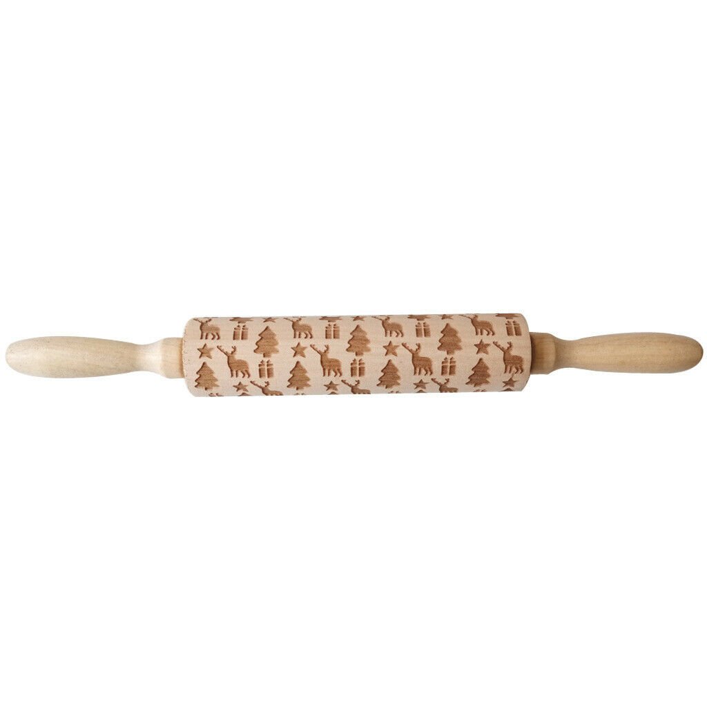 Christmas embossed rolling pin