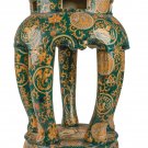 Large Antique Japanese Satsuma Garden Stool Planter 18 inches tall Asian Vintage