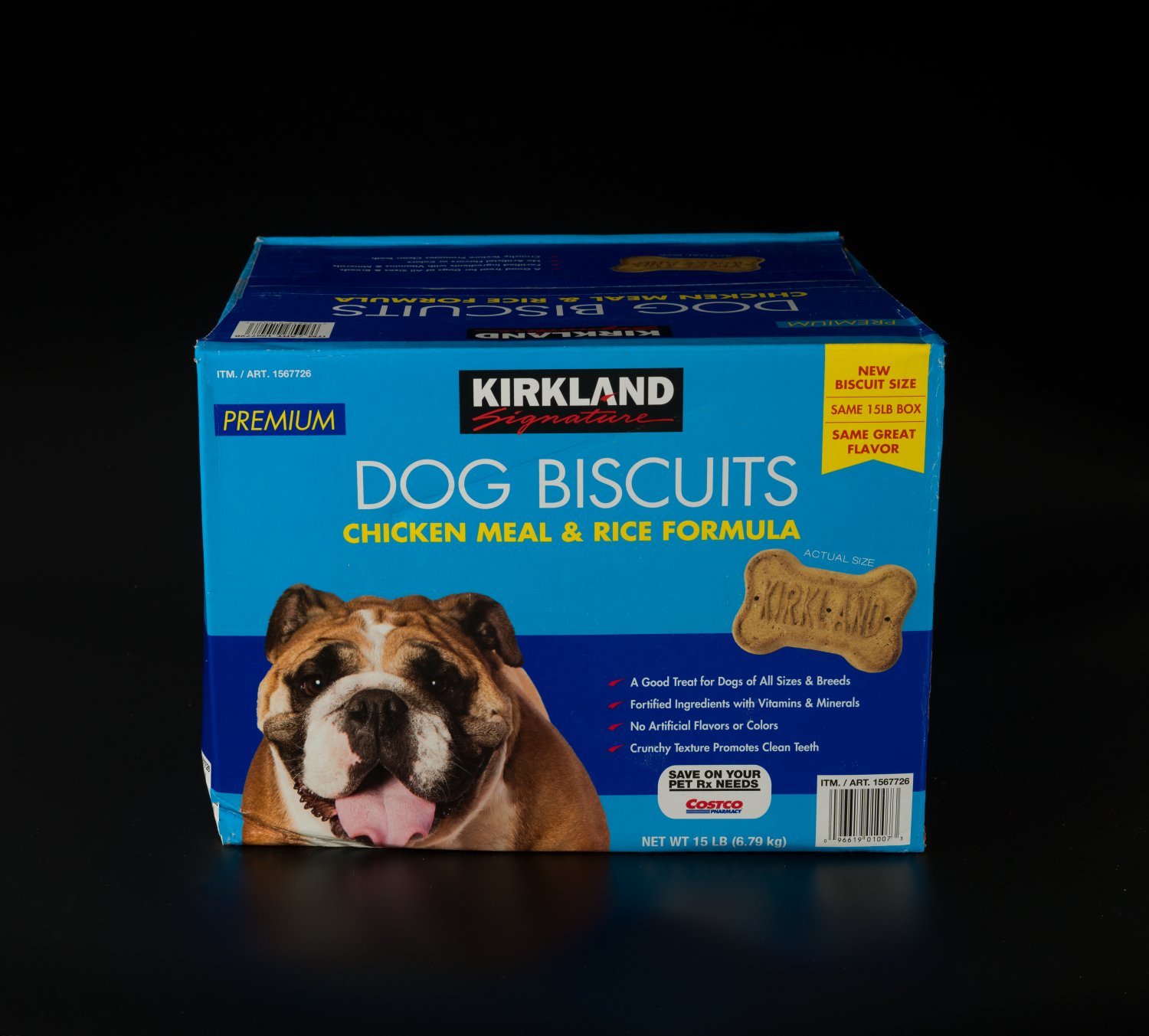 Kirkland Signature Chicken Meal & Rice Formula Dog Biscuits, 15 lbs