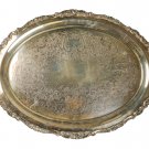 LARGE WALLACE BAROQUE SILVERPLATE BUTLER TRAY BUFFET SERVING PLATTER 29"