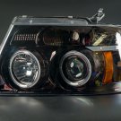 Recon Black/Smoke Halo Projector Headlights w/ OLED DRL for Ford F-150