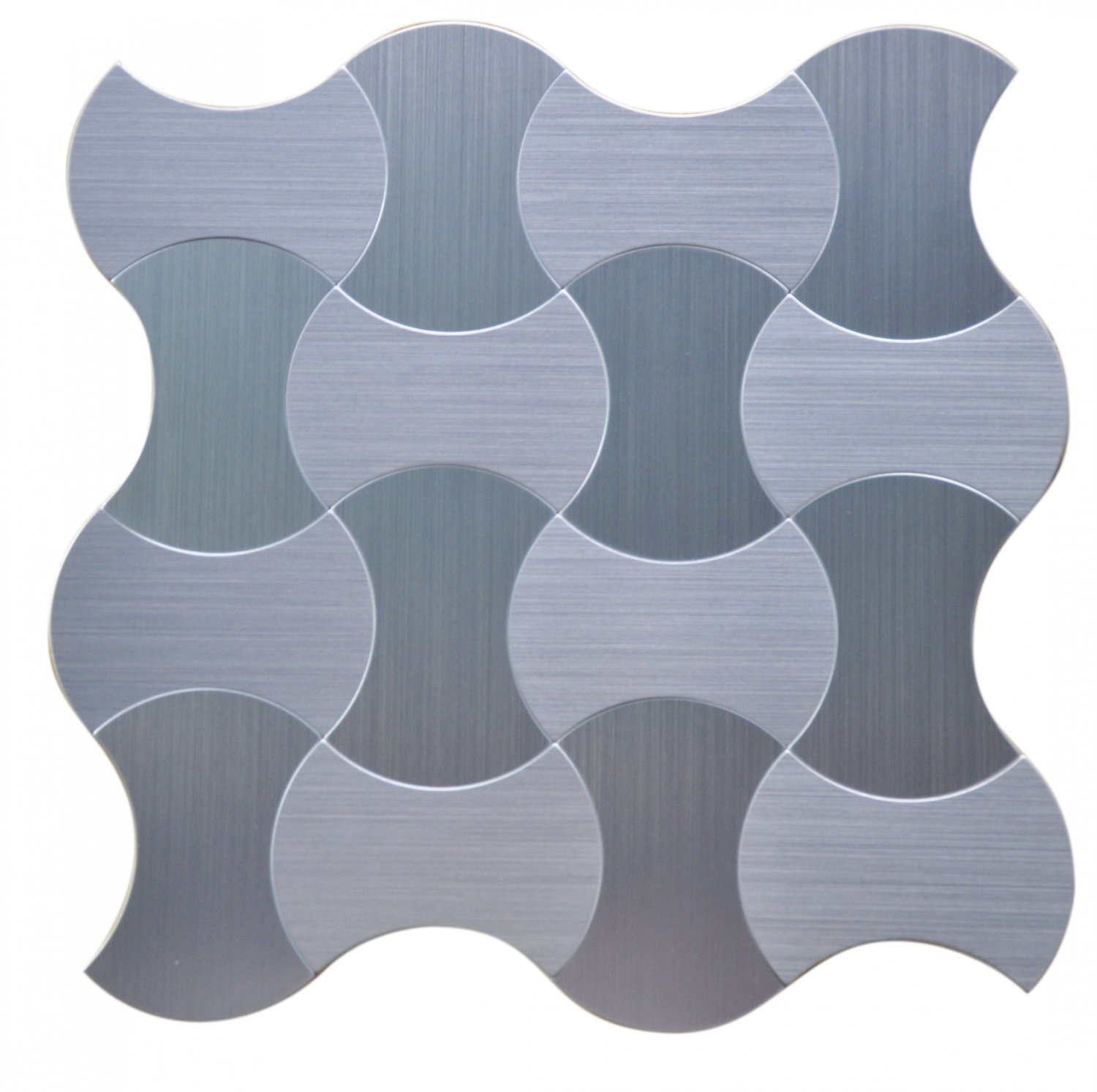 Instant Mosaic - 1 sq.ft. - Peel'N'Stick Wall Tile - 12"x12"  (stainless)