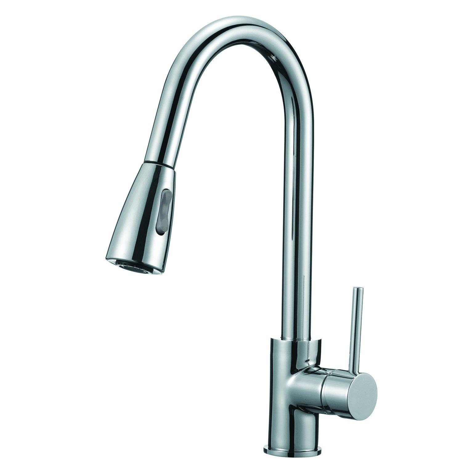 Lead-Free 16 in. High Arch Pull-Down Sprayer Kitchen Faucet with Soap Dispenser in Polished Chrome