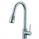 Lead-Free 16 in. High Arch Pull-Down Sprayer Kitchen Faucet with Soap Dispenser in Polished Chrome