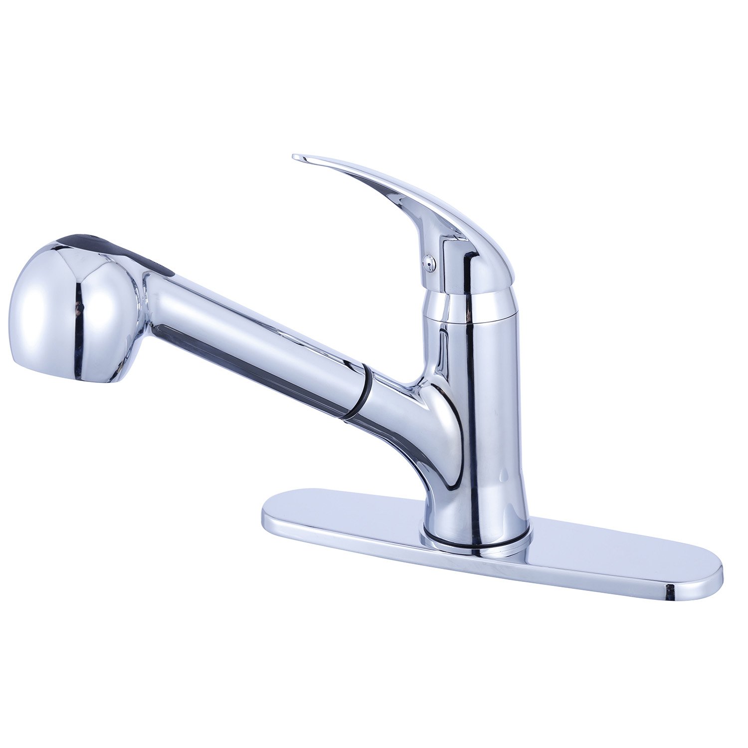 Upscale Designs Lead-Free Single-Handle Pull-Down Sprayer Kitchen Faucet in Polished Chrome
