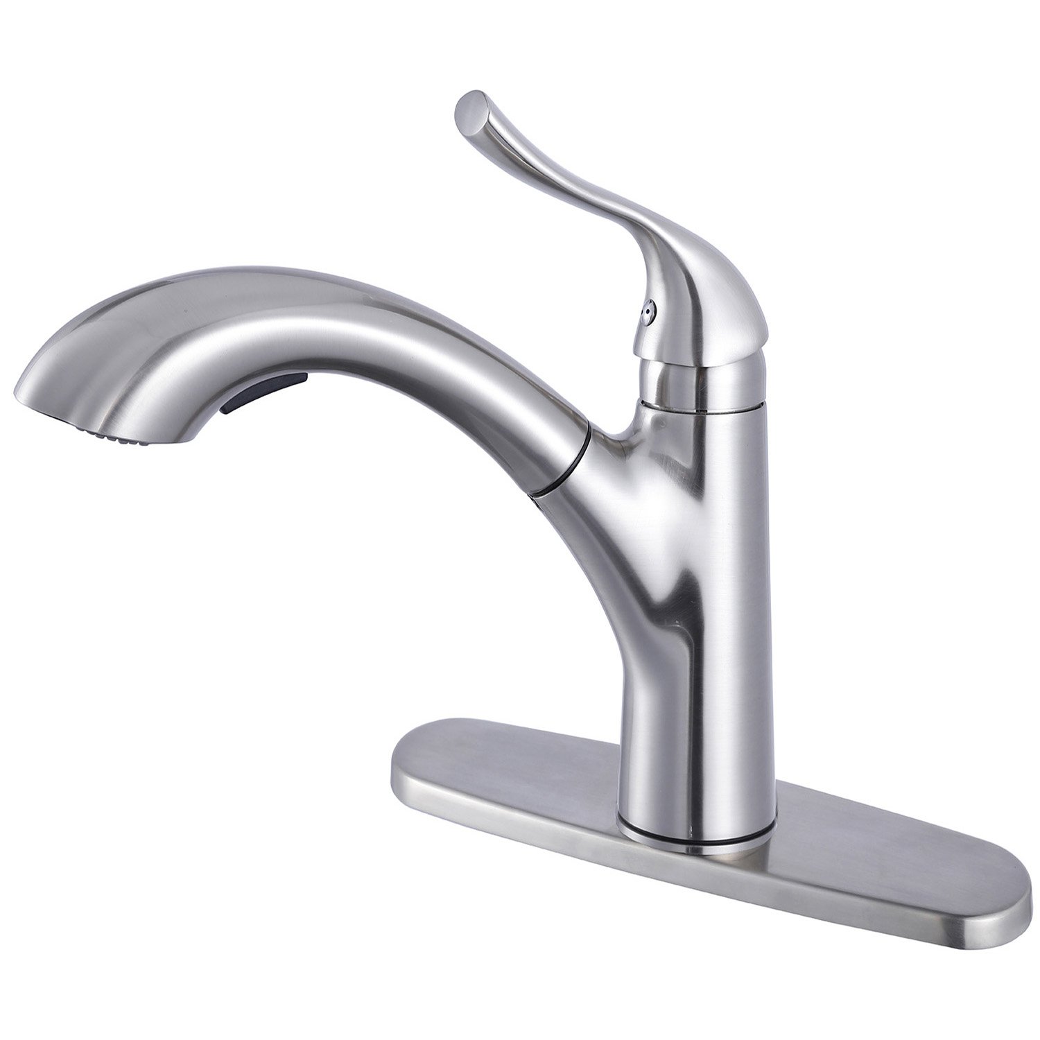 Upscale Designs Lead-Free Single-Handle Pull-Down Sprayer Kitchen Faucet in Brushed Nickel