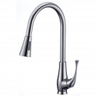 Lead-Free 18 in. High Arch Pull-Down Sprayer Kitchen Faucet with Soap Dispenser in Polished Chrome