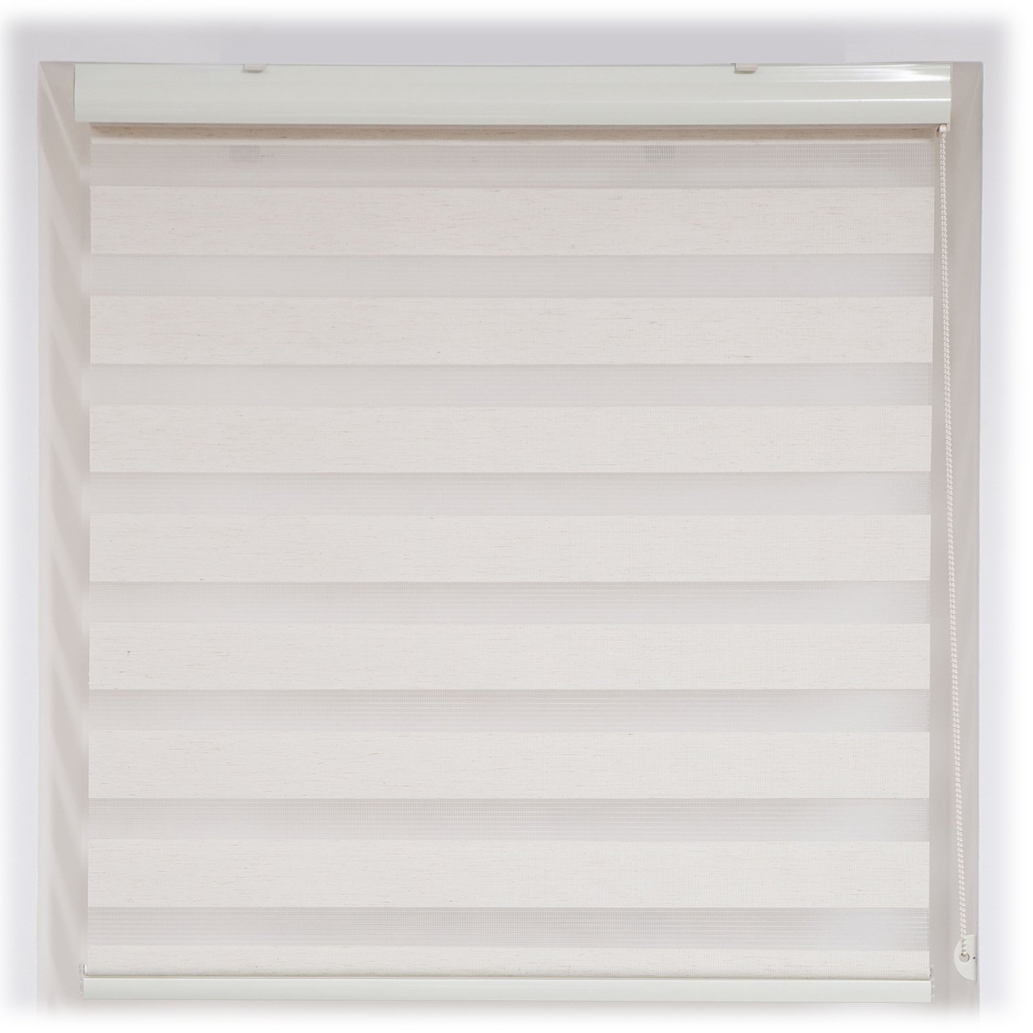 Off-White - Zebra Sheer Striped Roller Blind / Shade - 30 in. (W) x78 in. (L)