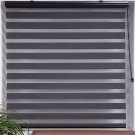 Dark Gray - Zebra Sheer Striped Roller Blind / Shade - 36 in. (W) x78 in. (L)