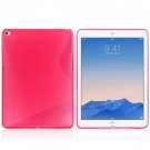 For iPad Air 2 Magenta S Line Anti-slip Frosted TPU Protective Case
